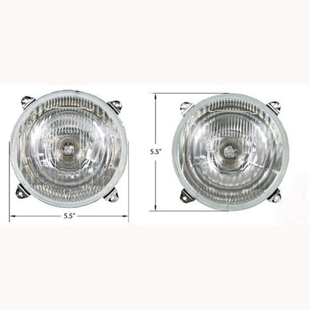 Aic Replacement Parts Pair of Headlights Fits Massey Ferguson Tractor 158 20D 50H 290 595 1672768M91-9M91RHLHSET